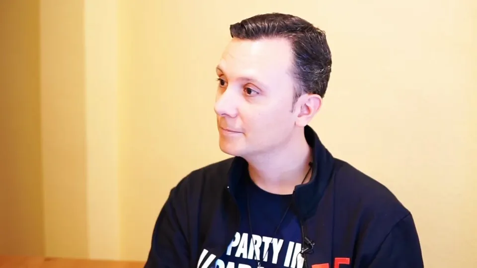 Daniel Pajuelo durante la conversación.