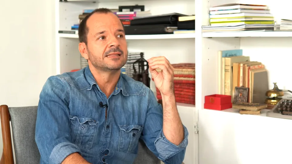 Ángel Martín durante la conversación con Daniel Pajuelo.