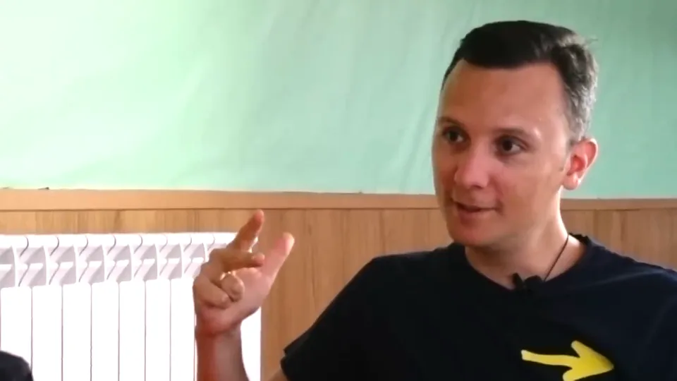 Daniel Pajuelo durante la conversación.