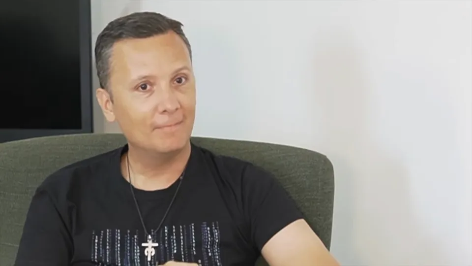 Daniel Pajuelo durante la conversación.