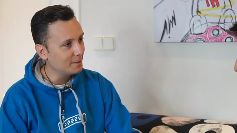 Daniel Pajuelo durante la conversación.