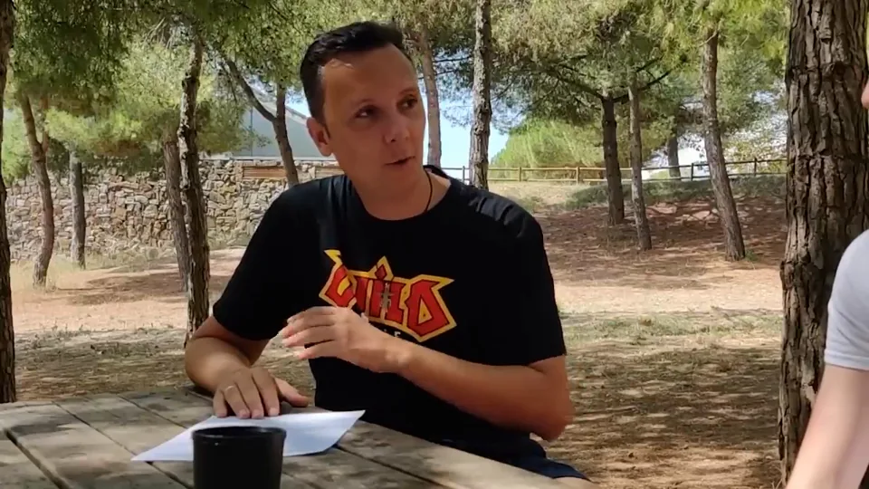 Daniel Pajuelo durante la conversación.