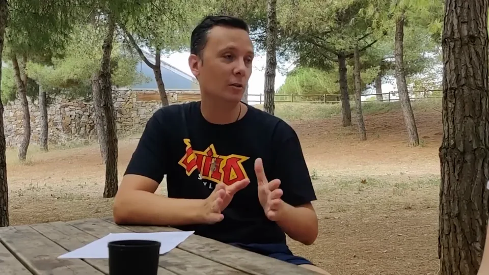 Daniel Pajuelo durante la conversación.