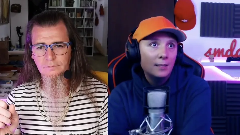 Antonio García Villarán y Daniel Pajuelo en la parte final del directo.
