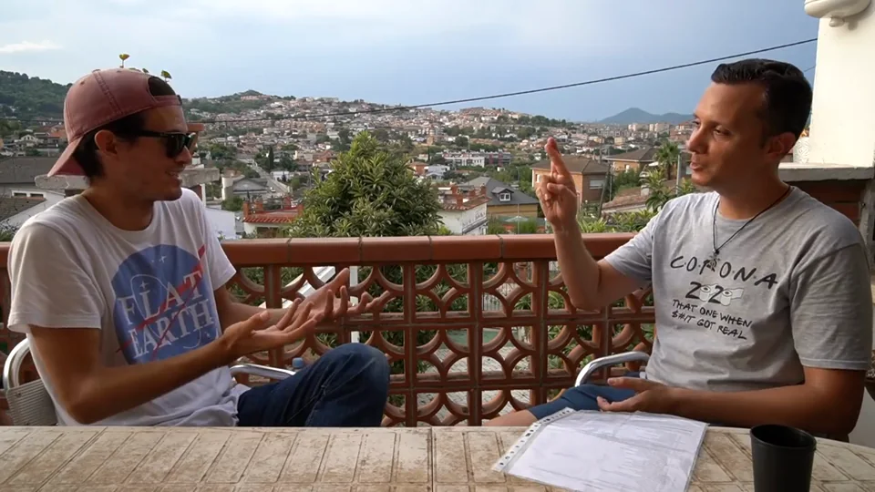 Carles Tamayo y Daniel Pajuelo durante la conversación.