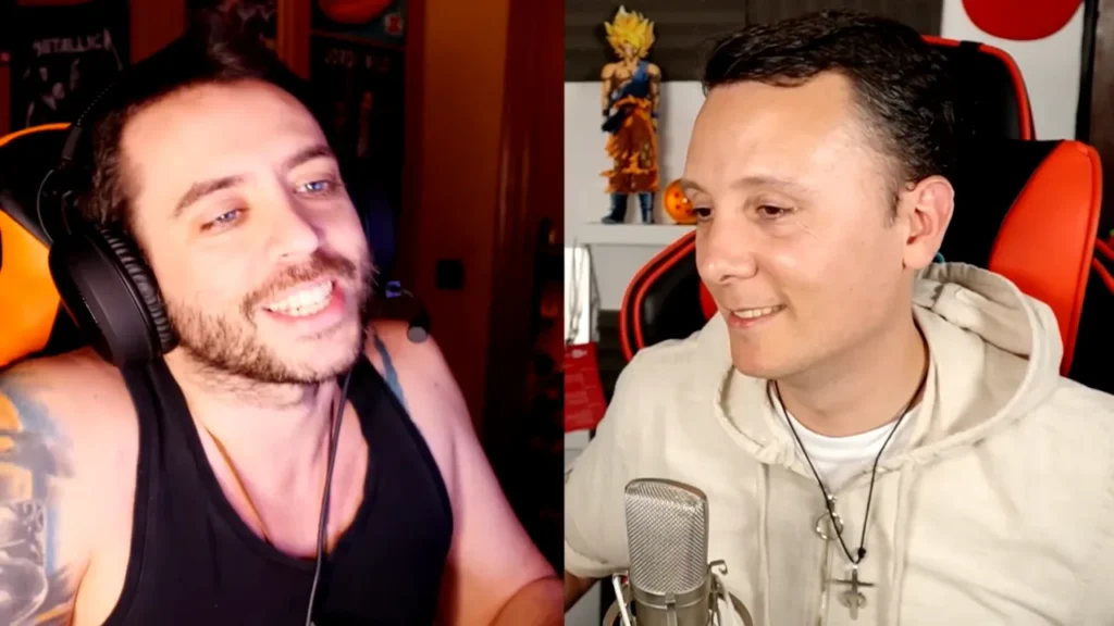 Jordi Wild y Daniel Pajuelo sonríen en la videollamada del episodio 4 de The Wild Project.