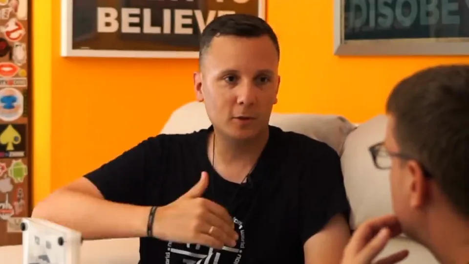 Daniel Pajuelo durante la conversación.