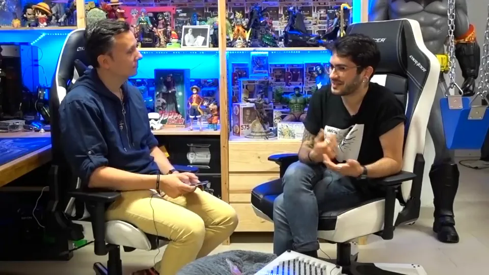Daniel Pajuelo y Wismichu durante la conversación.