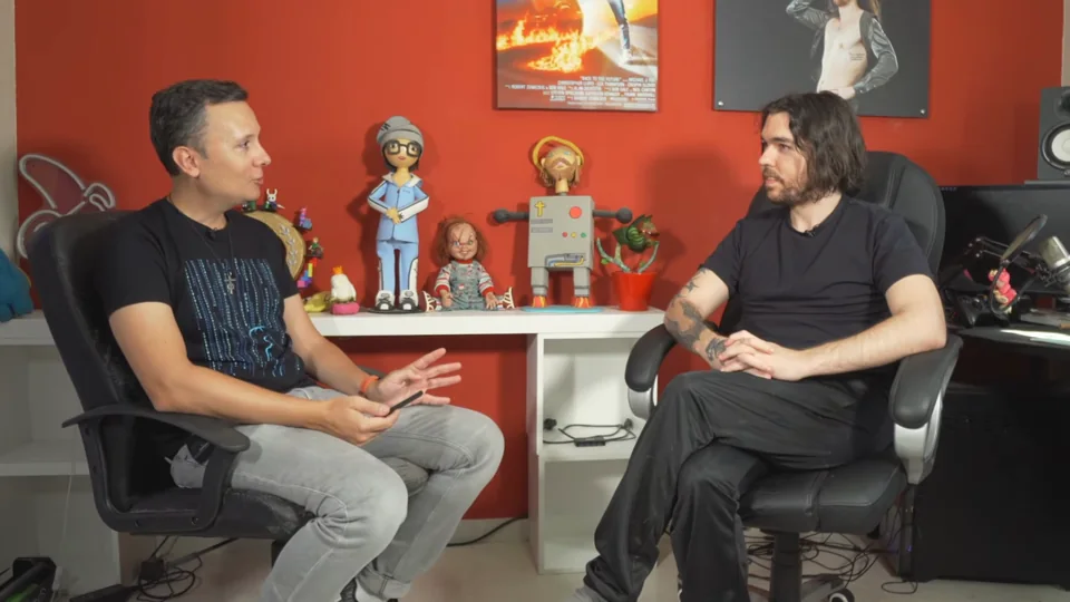 Zorman y Daniel Pajuelo durante la conversación.